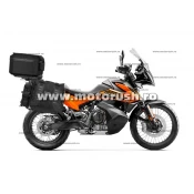 Set of SHAD TERRA TR40 adventure saddlebags and SHAD TERRA aluminium top case TR55 PURE BLACK, inclu SHAD KTM 790/890 ADVENTURE