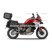Set of SHAD TERRA TR40 adventure saddlebags and SHAD TERRA aluminium top case TR55 PURE BLACK, inclu SHAD DUCATI MULTISTRADA 1200 V4