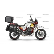 Set of SHAD TERRA TR40 adventure saddlebags and SHAD TERRA aluminium top case TR55 PURE BLACK, inclu SHAD MOTO GUZZI V85TT