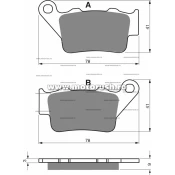 Placute de frana spate GOLDFREN 023 K5
