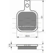 Placute de frana fata GOLDFREN 119 S3 (1 set = 6 bucati)