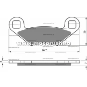 Placute de frana fata GOLDFREN 162 K5