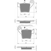 Placute de frana spate GOLDFREN 176 K5