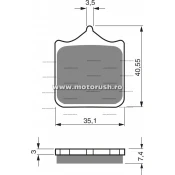 Placute de frana fata GOLDFREN 177 S33 STREET fata (1 set = 4 bucati)