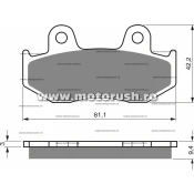 Placute de frana spate GOLDFREN 188 K5