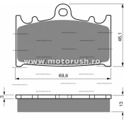 Placute de frana fata GOLDFREN 206 AD