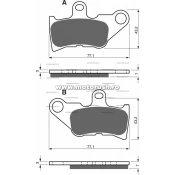 Placute de frana spate GOLDFREN 224 S3