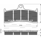 Placute de frana spate GOLDFREN 225 S3