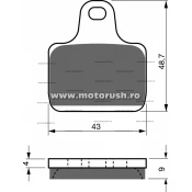 Placute de frana fata GOLDFREN 239 S3 (1 set = 4 bucati)