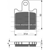 Placute de frana fata GOLDFREN 249 S3 (1 set = 4 bucati)