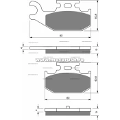 Placute de frana spate GOLDFREN 295 S33 OFF-ROAD Spate
