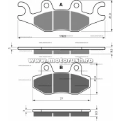 Placute de frana spate GOLDFREN 329 AD STREET