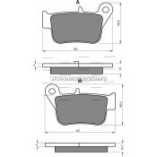 Placute de frana spate GOLDFREN 360 AD