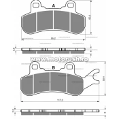 Placute de frana fata GOLDFREN 378 S3