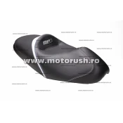 Scaun confort SHAD SHV0M2320 negru/alb, cusaturi gri/albastru